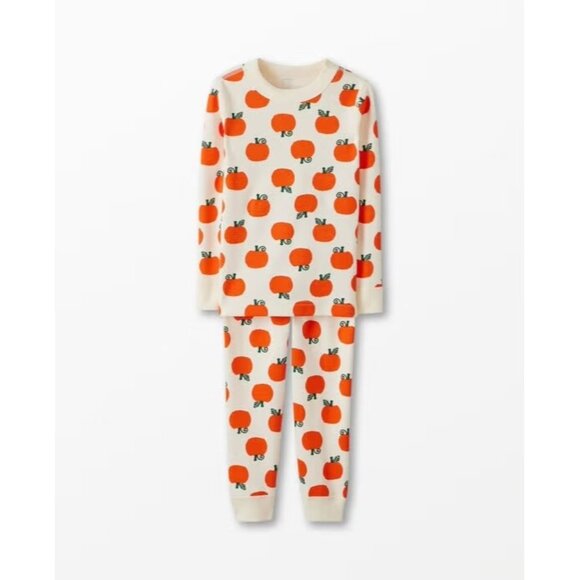 Hanna Andersson Pajama Set Small – Organic Cotton Pumpkin Print Fall Halloween - Picture 1 of 5